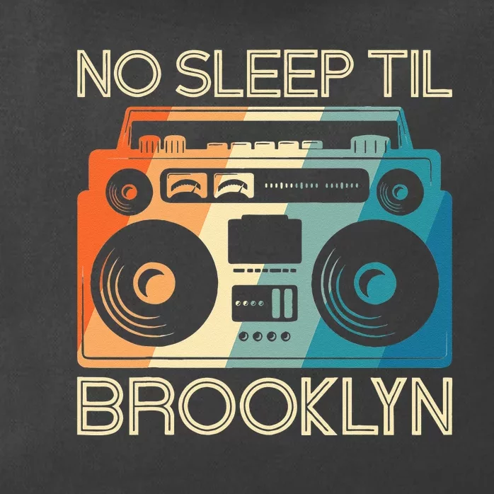 Cool Retro No Sleep Til Brooklyn Old School Portable Stereo Zip Tote Bag