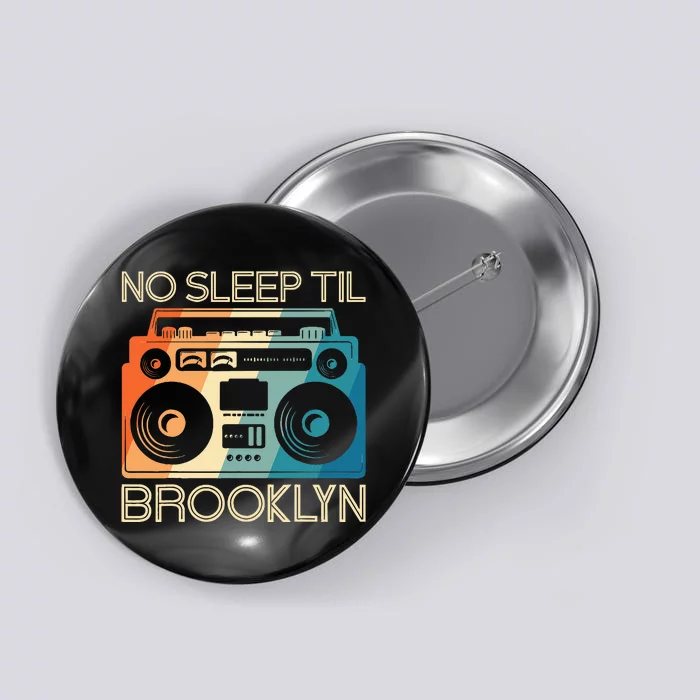 Cool Retro No Sleep Til Brooklyn Old School Portable Stereo Button