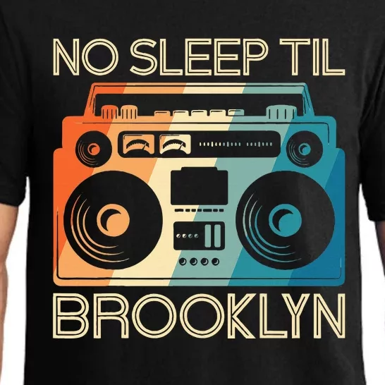 Cool Retro No Sleep Til Brooklyn Old School Portable Stereo Pajama Set