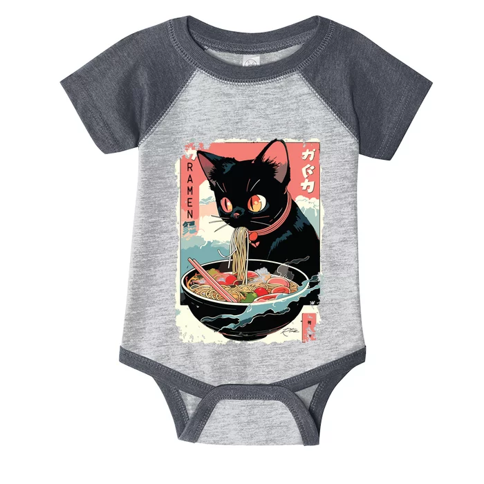 Cat Ramen Noodle Japanese Anime Manga Ramen Kawaii Cat Infant Baby Jersey Bodysuit