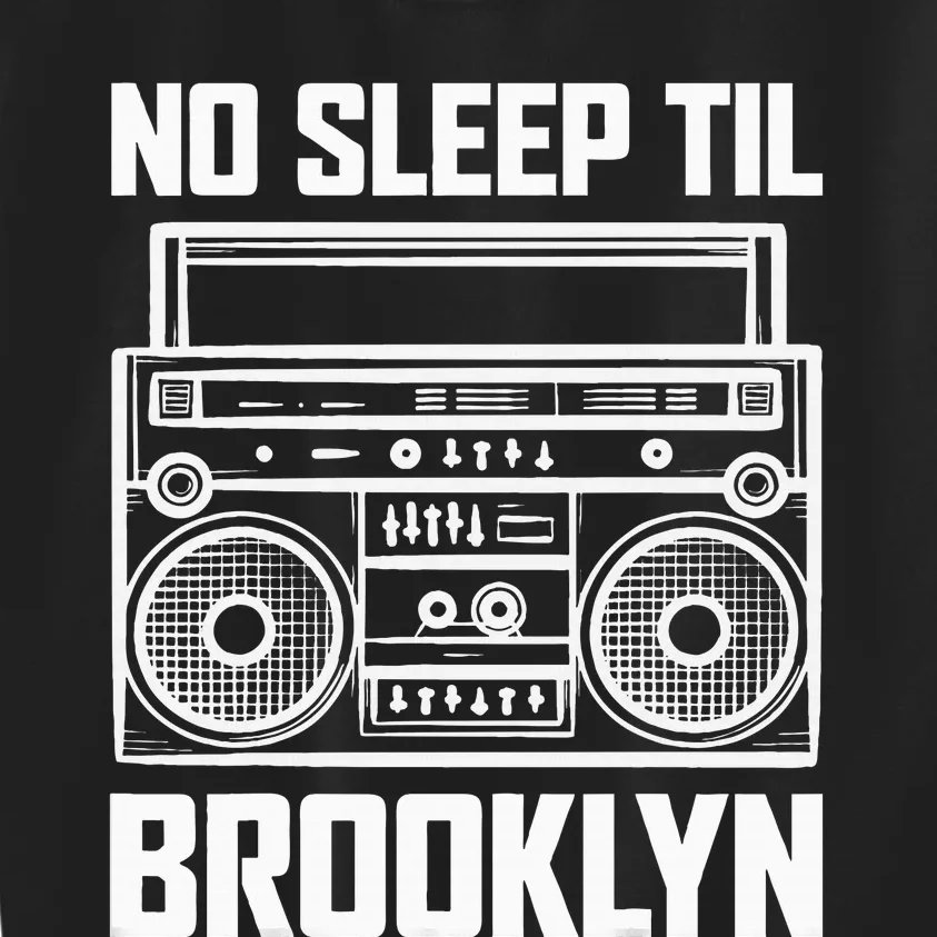 Cool Retro No Sleep Til Brooklyn Old School Portable Stereo Kids Sweatshirt