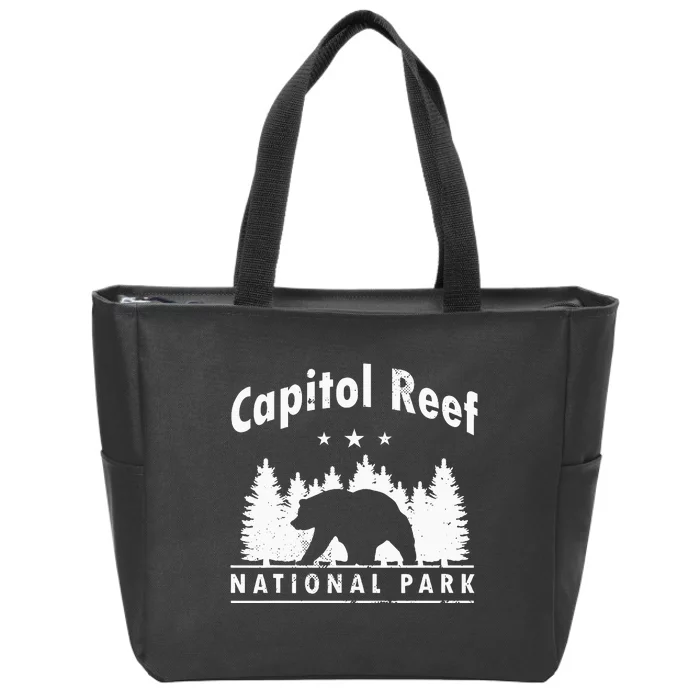 Capitol Reef National Park Bear Souvenir Us Park Zip Tote Bag