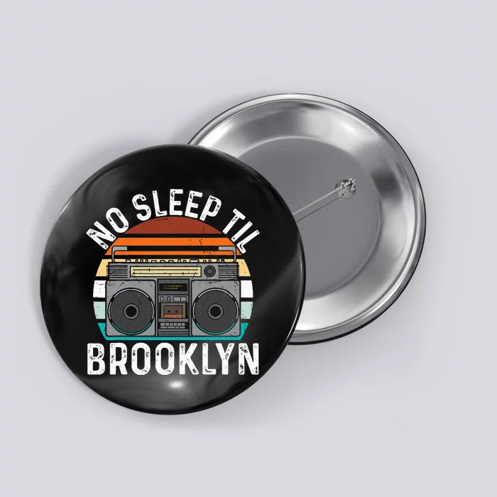 Cool Retro No Sleep Til Brooklyn Old School Portable Stereo Button