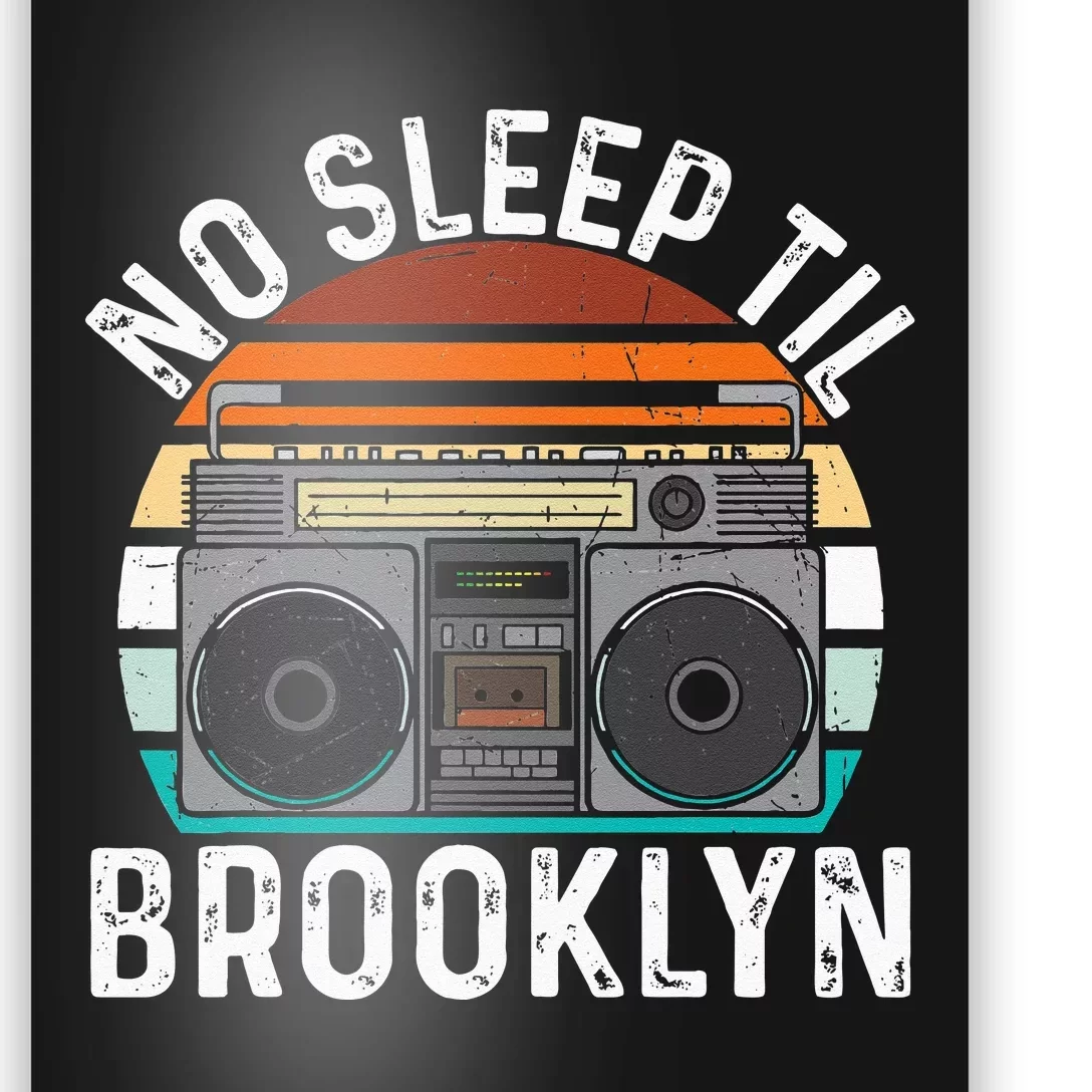 Cool Retro No Sleep Til Brooklyn Old School Portable Stereo Poster