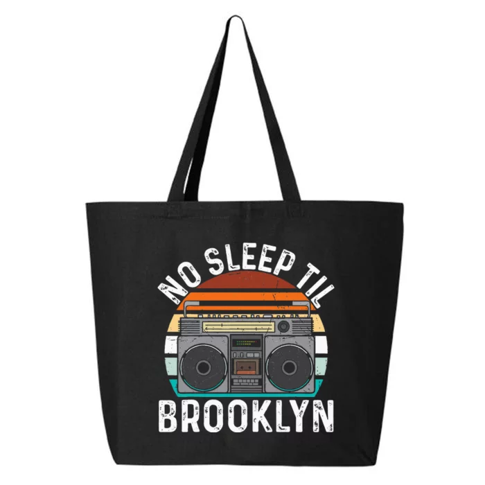 Cool Retro No Sleep Til Brooklyn Old School Portable Stereo 25L Jumbo Tote