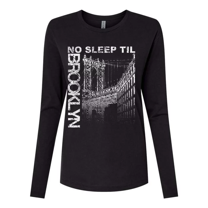 Cool Retro No Sleep Til Brooklyn Old School Portable Stereo Womens Cotton Relaxed Long Sleeve T-Shirt