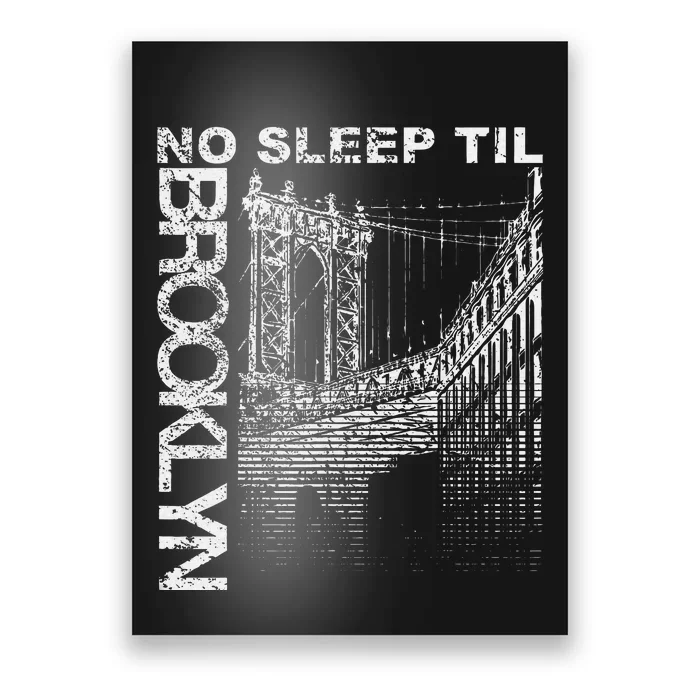 Cool Retro No Sleep Til Brooklyn Old School Portable Stereo Poster