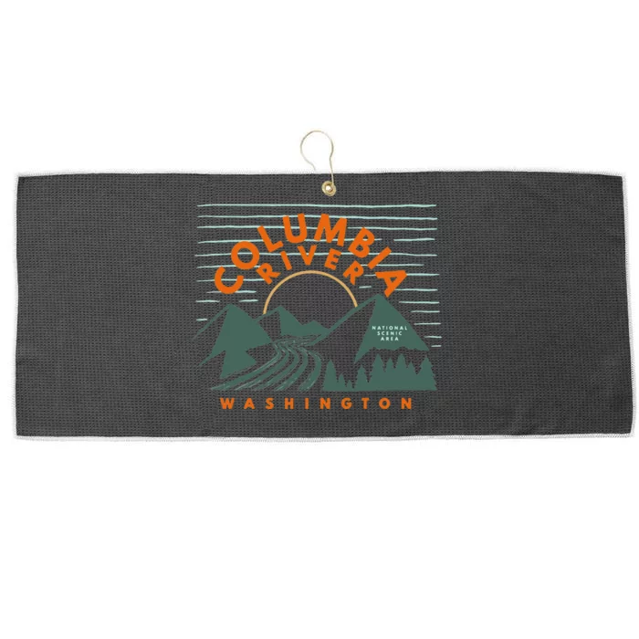 Columbia River National Scenic Area Washington Columbia Large Microfiber Waffle Golf Towel