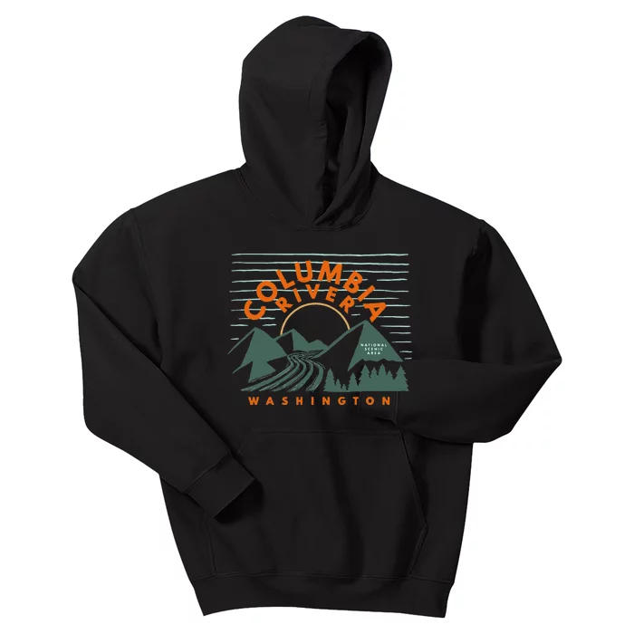 Columbia River National Scenic Area Washington Columbia Kids Hoodie