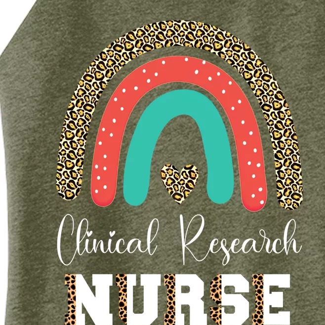 Clinical Research Nurse Leopard Nursing Graduation Gift Women’s Perfect Tri Rocker Tank