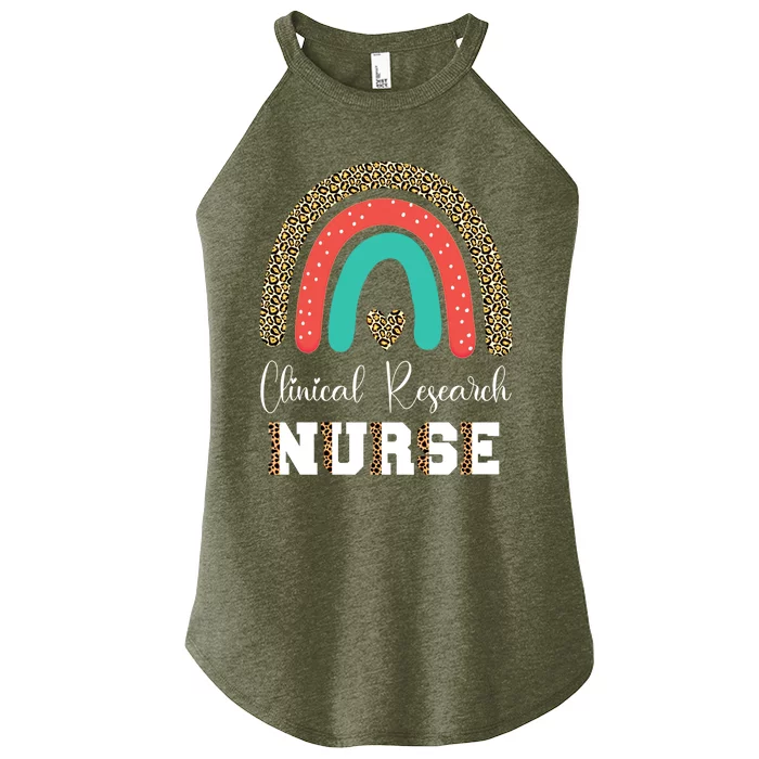 Clinical Research Nurse Leopard Nursing Graduation Gift Women’s Perfect Tri Rocker Tank