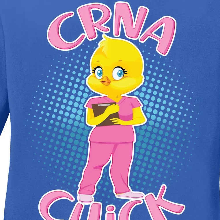 CRNA Chick Ladies Long Sleeve Shirt