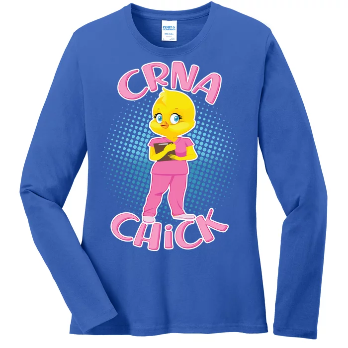 CRNA Chick Ladies Long Sleeve Shirt