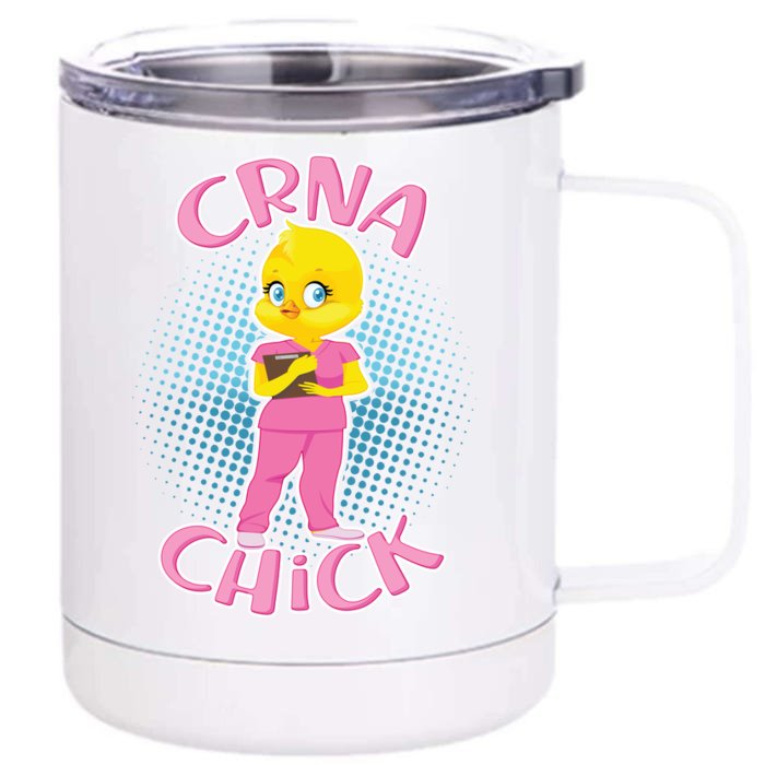 CRNA Chick Front & Back 12oz Stainless Steel Tumbler Cup