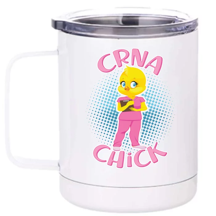 CRNA Chick Front & Back 12oz Stainless Steel Tumbler Cup