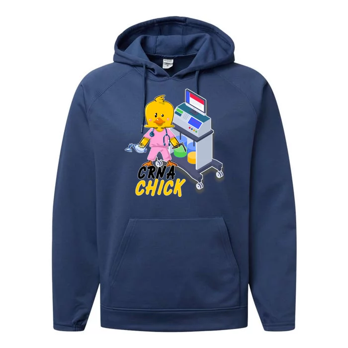 CRNA Chick Nurse Anesthetist Performance Fleece Hoodie