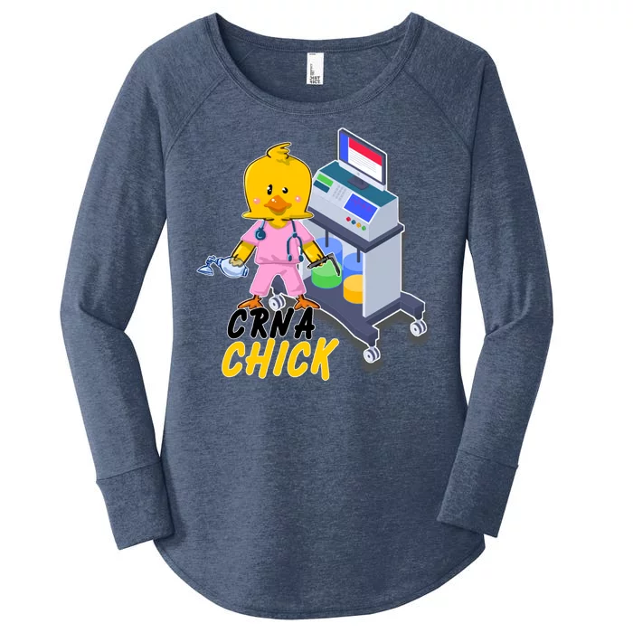 CRNA Chick Nurse Anesthetist Women's Perfect Tri Tunic Long Sleeve Shirt