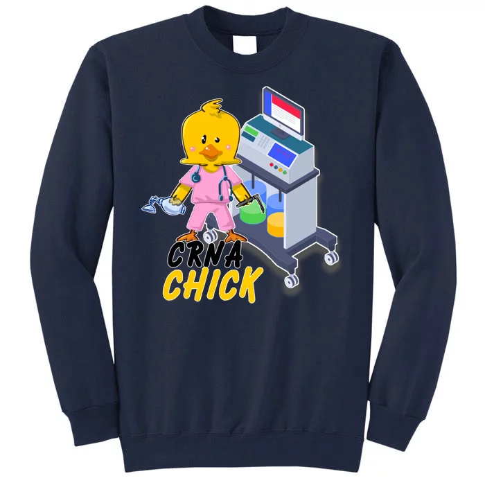 CRNA Chick Nurse Anesthetist Tall Sweatshirt