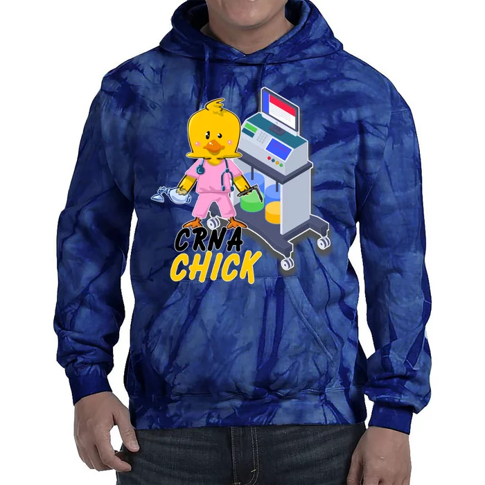 CRNA Chick Nurse Anesthetist Tie Dye Hoodie