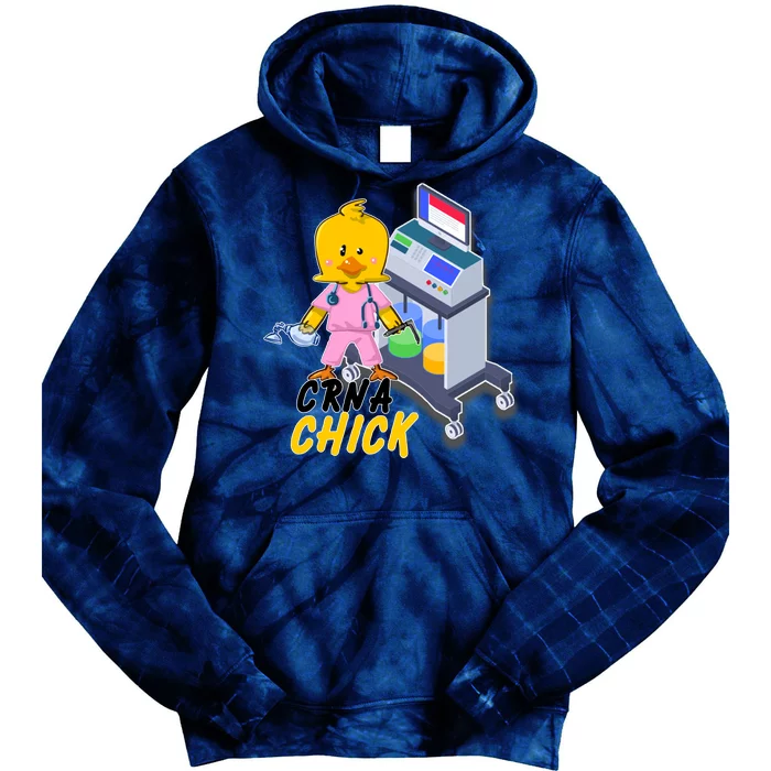 CRNA Chick Nurse Anesthetist Tie Dye Hoodie