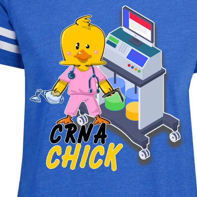 CRNA Chick Nurse Anesthetist Enza Ladies Jersey Football T-Shirt