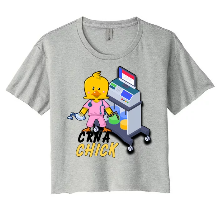 CRNA Chick Nurse Anesthetist Women's Crop Top Tee