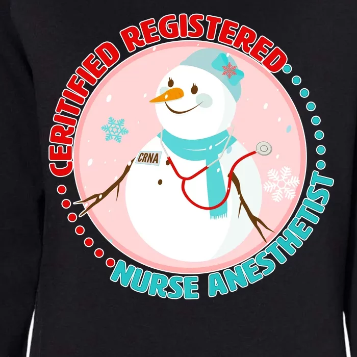 CRNA Snowlady Nurse Anesthetists Womens California Wash Sweatshirt