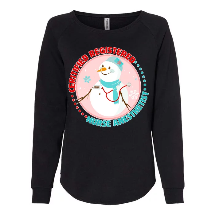 CRNA Snowlady Nurse Anesthetists Womens California Wash Sweatshirt