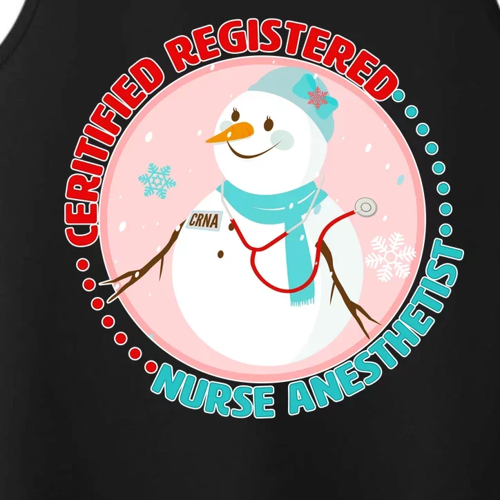 CRNA Snowlady Nurse Anesthetists Performance Tank