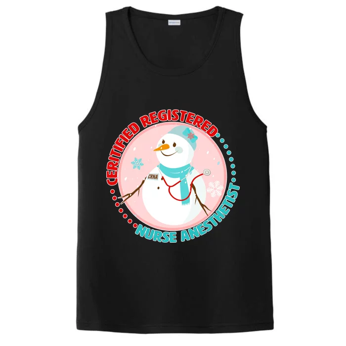 CRNA Snowlady Nurse Anesthetists Performance Tank