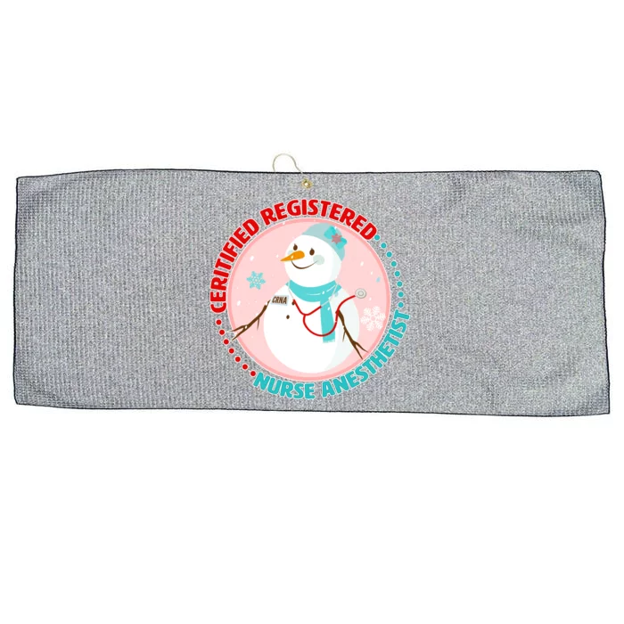 CRNA Snowlady Nurse Anesthetists Large Microfiber Waffle Golf Towel