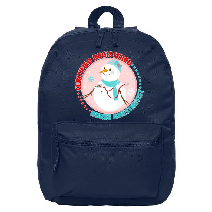 CRNA Snowlady Nurse Anesthetists 16 in Basic Backpack