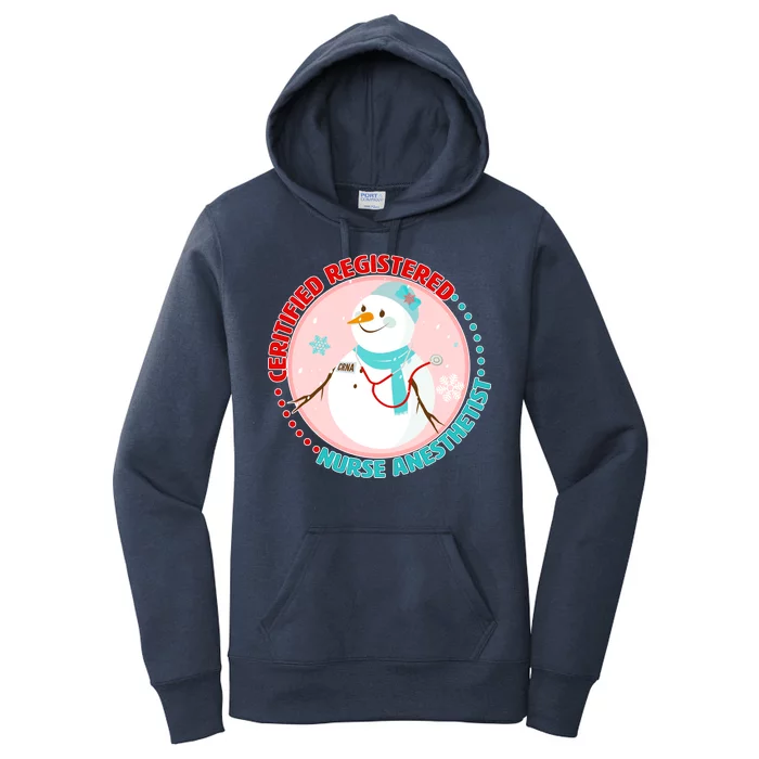 CRNA Snowlady Nurse Anesthetists Women's Pullover Hoodie