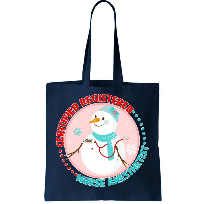 CRNA Snowlady Nurse Anesthetists Tote Bag