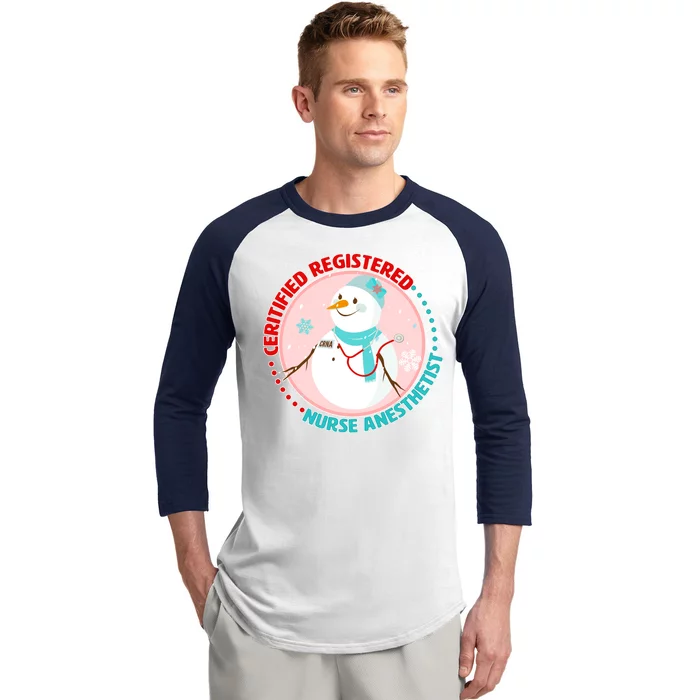 CRNA Snowlady Nurse Anesthetists Baseball Sleeve Shirt