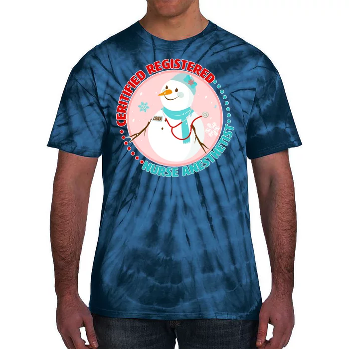 CRNA Snowlady Nurse Anesthetists Tie-Dye T-Shirt