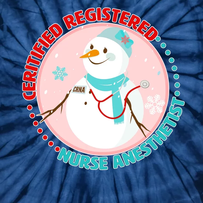 CRNA Snowlady Nurse Anesthetists Tie-Dye T-Shirt