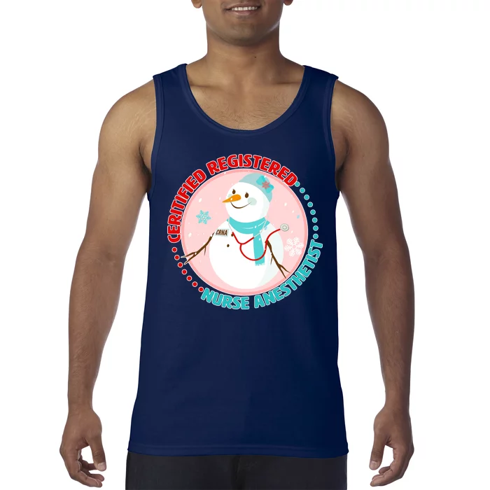 CRNA Snowlady Nurse Anesthetists Tank Top