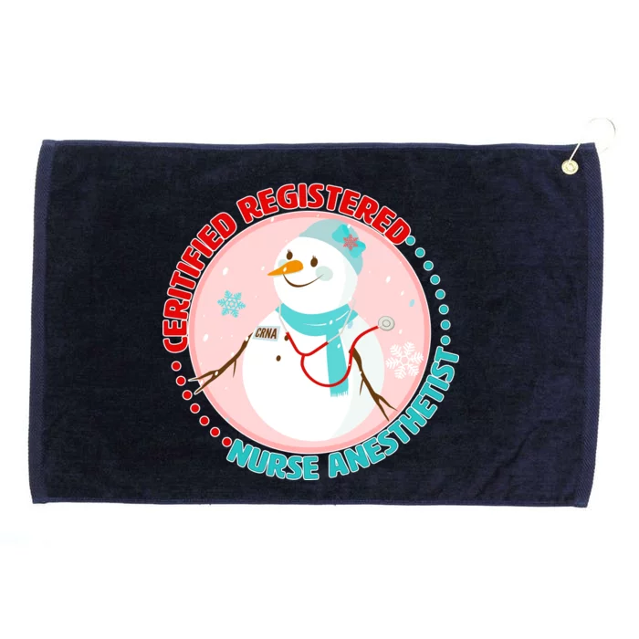 CRNA Snowlady Nurse Anesthetists Grommeted Golf Towel