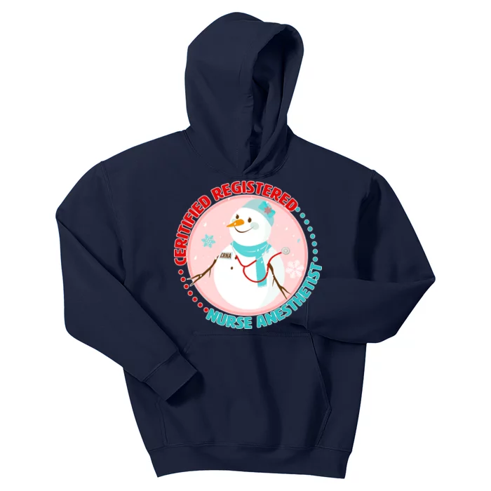 CRNA Snowlady Nurse Anesthetists Kids Hoodie