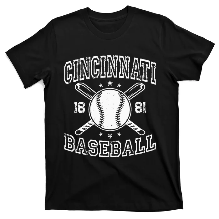 Cincinnati Retro Ohio Vintage Baseball Pride US State T-Shirt