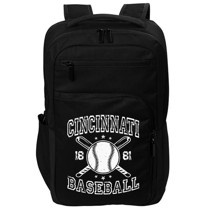 Cincinnati Retro Ohio Vintage Baseball Pride US State Impact Tech Backpack