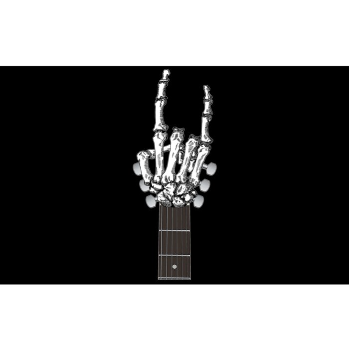 Cool Rock On Skeleton Guitar Bumper Sticker