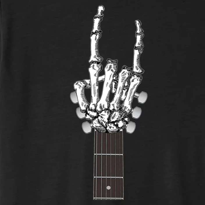 Cool Rock On Skeleton Guitar ChromaSoft Performance T-Shirt