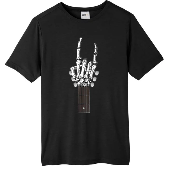 Cool Rock On Skeleton Guitar ChromaSoft Performance T-Shirt