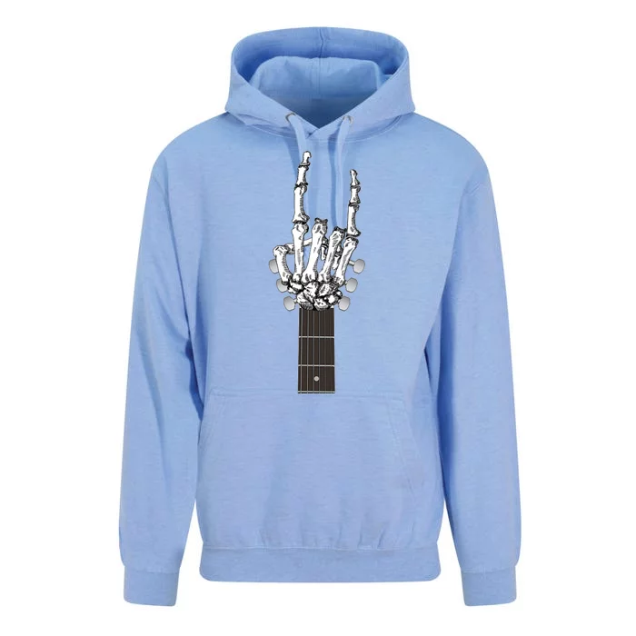 Cool Rock On Skeleton Guitar Unisex Surf Hoodie