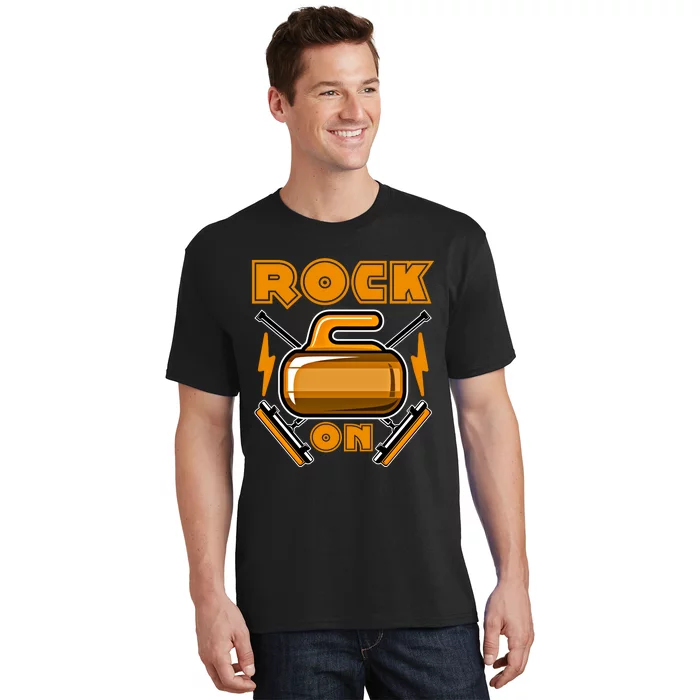 Curling Rock On Curling Rock Winter Sports Curler Curling Gift T-Shirt