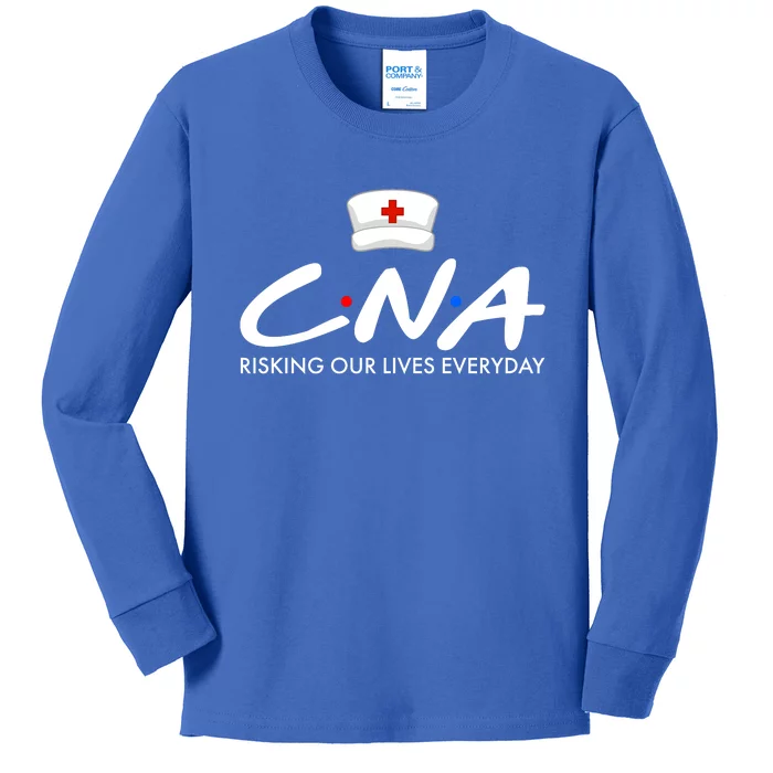 CNA Risking Our Lives Everyday Kids Long Sleeve Shirt