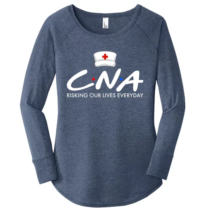 CNA Risking Our Lives Everyday Women's Perfect Tri Tunic Long Sleeve Shirt