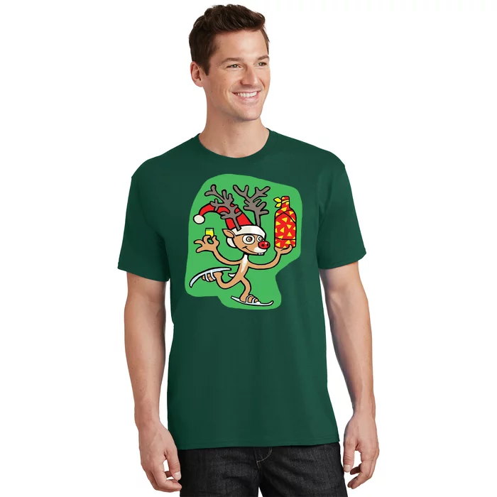 Christmas Reindeer On Ice T-Shirt